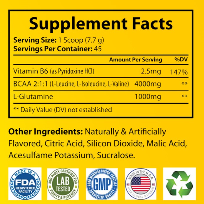 BCAA Branched Chain Amino Acids- Fruit Punch